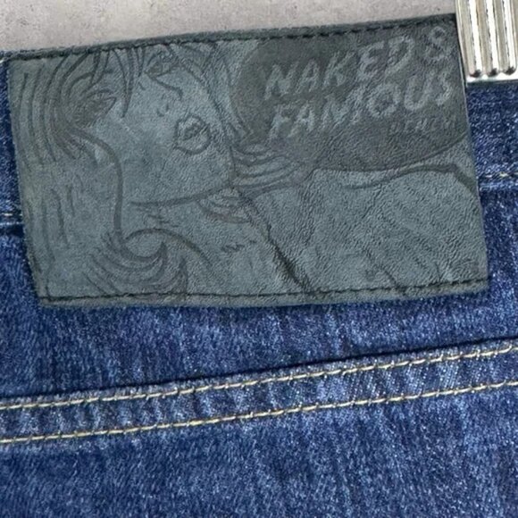 Naked & Famous Raw Japanese Selvedge Jeans Mens Size 33 Kasuri Super Guy Denim - Picture 5 of 14